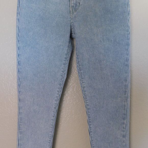 Levi's 710 Jeans Size 27 Super Skinny White Blue Stripe Stretch Pants 5 Pocket - Picture 7 of 10